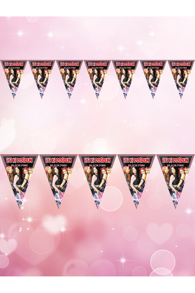 Umamiçe علم بلاك بينك منقوش - علم عيد الميلاد