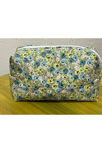 Bestway ve Diğeri حقيبة مبطنة، مزينة بالزهور، حقيبة مكياج، حقيبة مستحضرات تجم...