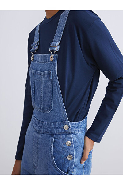 LC Waikiki Indigo Square Neck Women's Jean Salopet