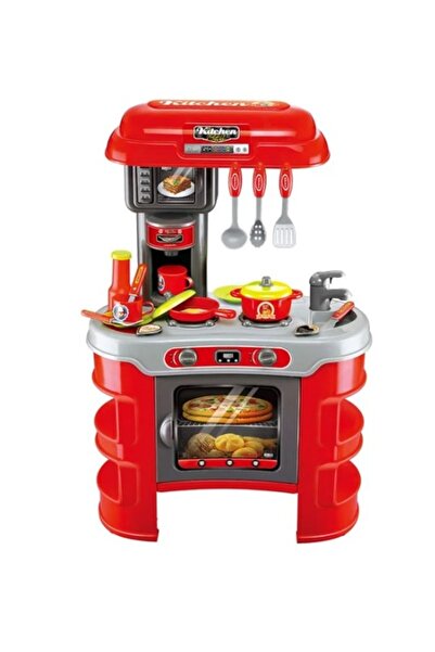 OEM Bucatarie copii, cu baterii, aragaz cu cuptor, chiuveta si ustensile, sun...
