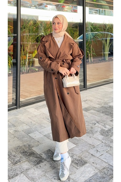 Niessa Butik Yeni sezon Viral Uzun Trençkot