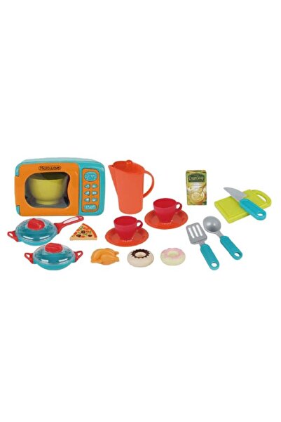 OEM Set de joaca bucatarie, vesela, cuptor, alimente jucarie, 21 piese