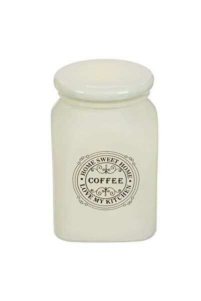 SHOPIENS Glass Coffee Container Sweet Home Coffee Shopiens, Lid with Silicone Ring, 900 ml