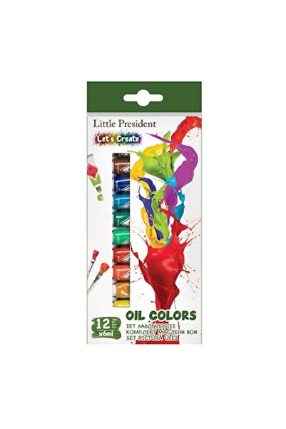 SHOPIENS Set 12 Tuburi Vopsele in Culori Ulei, 6ml, Solubile in Apa, Straluci...