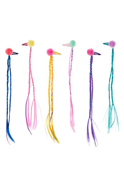 OEM Set of Metal Hair Clips of Different Colors with Colorful Strands for Chi...