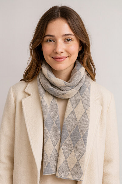 Sebir Moda Baklava Patterned Knitwear Scarf