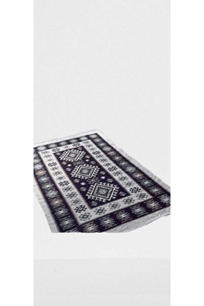 OMS Traditional woven rug, reversible, 60×90 cm gray diamond