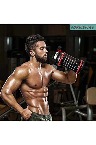 OEM Sticla pentru sportivi, cu maner din cauciuc moale, fara BPA, capac etans din inox, 2.2 litri, culoa