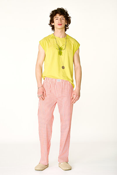 Cats Seek Revenge بنطلون طويل مخطط باللون الأحمر من كاتس