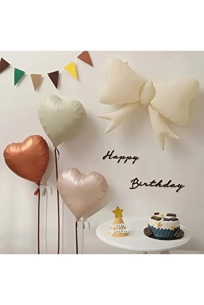 DÜVENCİ TİCARET 4 lü kalp fiyonk folyo balon set