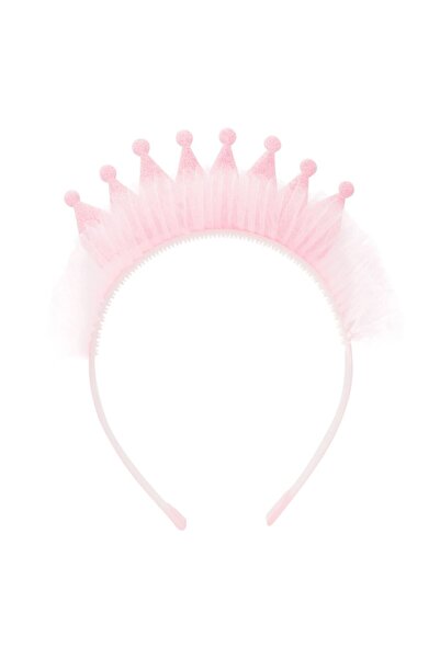 OEM Coronita Par Tiara Roz cu Glitter & Tul pentru Copii