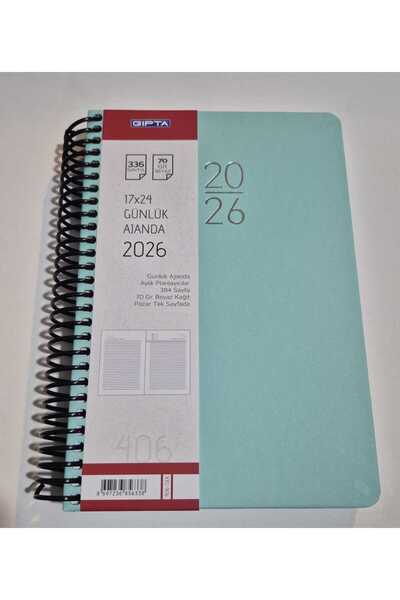 Gıpta 2026 Agenda 17X24 Daily Agenda 406_Sek Water Green