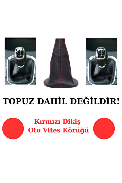 AlpiLeo Custom Fiat Idea Compatible Car,Auto,Vehicle Gear Gaiter Red Stitch