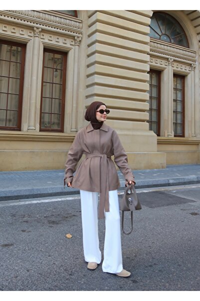 MODA AKSA KEMERLİ POLEVSİKON TRENÇKOT