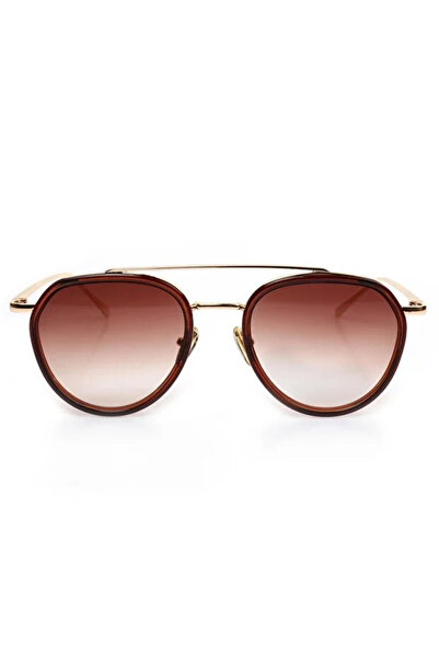 HAMMEN النظارات الشمسية الذهبية البنية