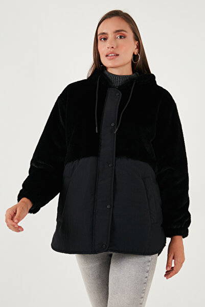 Lela Comfort Fit Hooded Soft Textured Coat Coat 497Holly