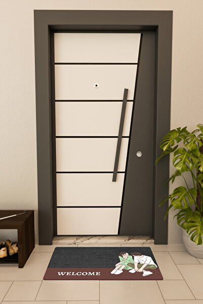 Dormot High Quality Digital Printing Black, Standard, Double, Welcome-Themed Doormat