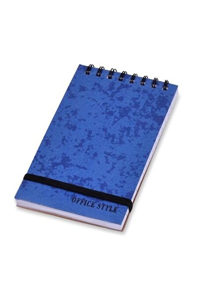 SHOPIENS Caiet Notite A7 60 File Dictando Coperta Albastra cu Spirala si Elastic