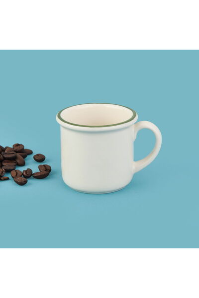 ASPARTAM Kitchen Zest Coffee Cup - Cream / Green - 90 ml