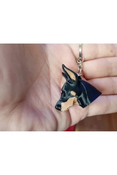 Generic Brand Doberman Head Keychain