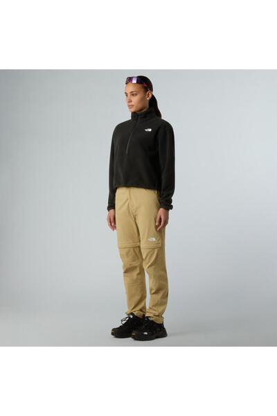 THE NORTH FACE Kadın Glacier 1/2 Fermuarlı Kısa Polar NF0A8D2CJK31 Siyah-XS