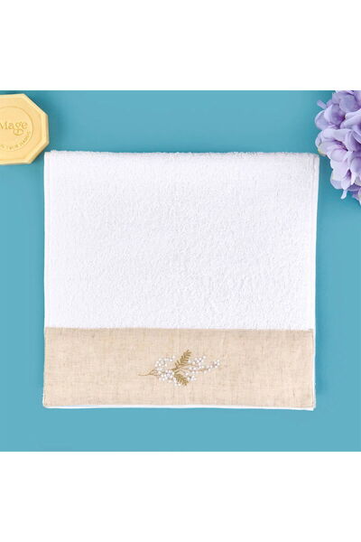 ASPARTAM Prosop de mână Soft French Cottage Ruva El Havlusu - Ekru - 30x50 cm