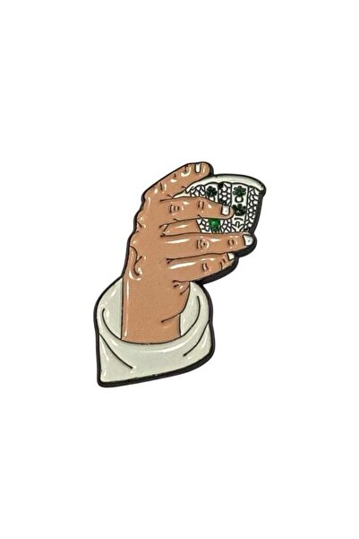 no markte Metal sticker - image of a hand holding a cup