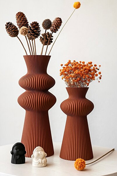 Minima Art Studio Σετ 2 Διακοσμητικά Βάζα σε Σκανδιναβικό Στιλ Μποέμικο Στιλ 24*16 εκ. Pinterest Βάζα Pampas Αξεσουάρ σαλονιού