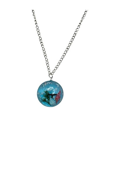 Herşey Nota Blue Cloud and Bird Globe Glass Pendant – Elegant and Decorative ...