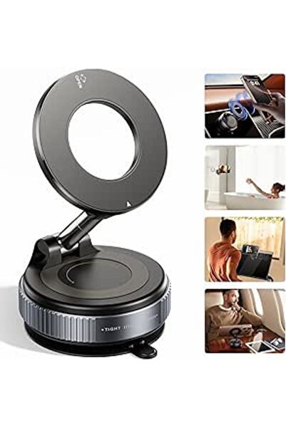 Generic REOKILY Strong Magnetic Car Phone Holder for MagSafe, Ultra Vacuum Suction Cup Phone Mount 360° Cel