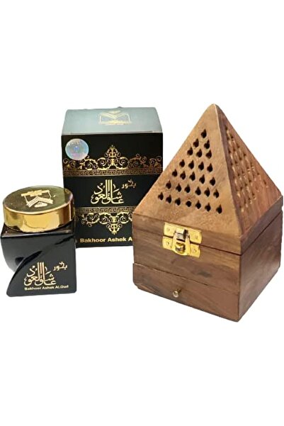 Generic Incense Holder Pyramid Shape Wooden with Oud Passion