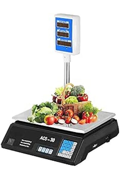 Generic ميزان صن رايز لقياس أسعار المنتجات الغذائية التجارية مع شاشة LCD للفواكه والخضروات