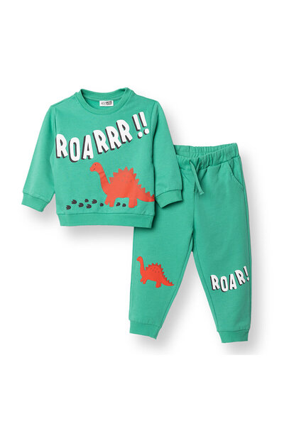 ebebek Hello Baby HelloBaby Erkek Bebek Cool Dino Eşofman Takımı Şardonlu Bis...
