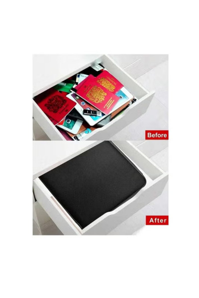 Fstyle Fireproof Document Bag with Zipper Closure Black