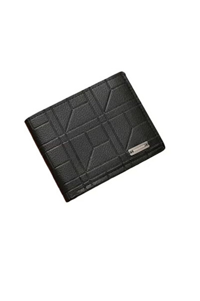 Fstyle Men's Short PU Leather Wallet, Slim Plaid Print Wallet, Large Capacity Multi-Card Slots
