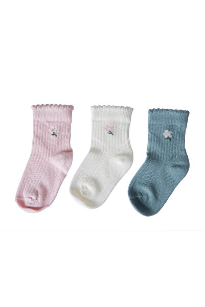 ebebek Hello Baby HelloBaby Kız Bebek 3lü Soket Çorap