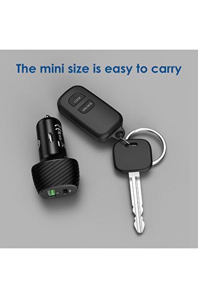 PHONE PLANET 38W Plant Car Charger with 2 USB-A/TYPE-C Ports