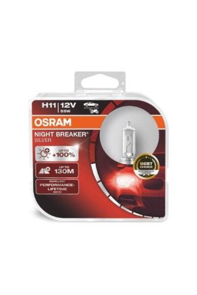 Osram Set de 2 Becuri H11 12V 55W PGJ19-2 NIGHT BREAKER SILVER 64211NBS DUO