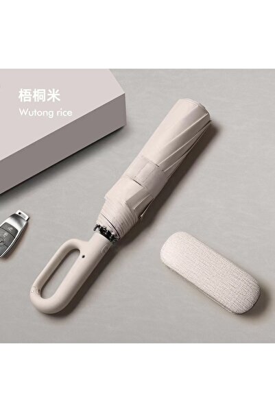 Choice مظلة أوتوماتيكية بالكامل بتصميم مشبك حلقي أبيض 20 ضلعًا للرجال قابلة للطي كبيرة جدًا وقوية للغاية