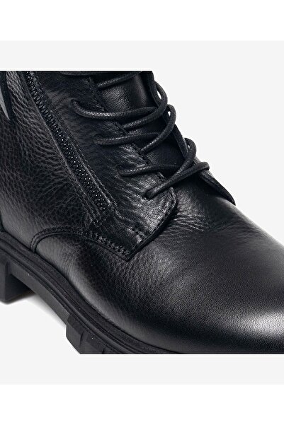 Greyder Kadın Siyah Hakiki Deri Military Bot 3K2UB32720
