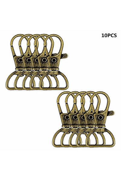 Choice 10pcs Brown 10PCS Swivel Hook Key Chain Clip Hook D-Ring Clip Lanyard ...