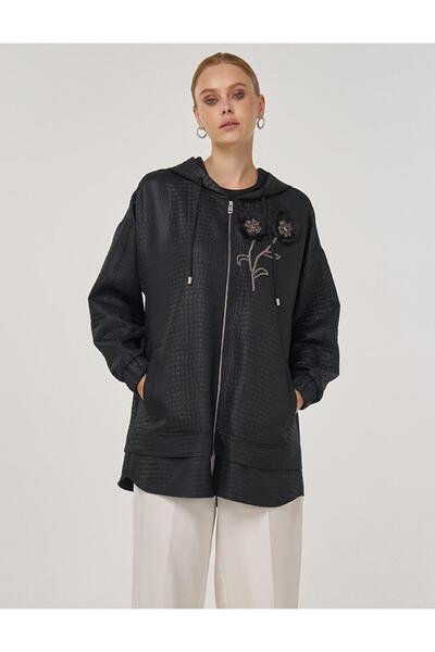 Kayra İşlemeli Sweatshirt Siyah