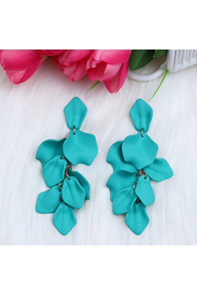 Choice blue green Bohemian Rose Petal Earrings Flower Red Yellow Blue Colors ...