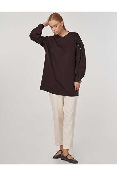 KYR Omzu Lace-Up Sweatshirt Dark Brown