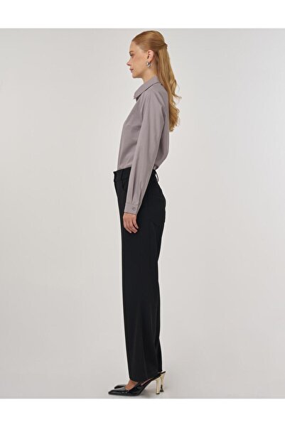 Kayra Button Detailed Trousers Black
