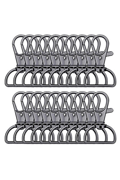 Choice 30PCS black 30-Pack Swivel Buckle Strap D-Ring Lanyard Spring Hook Key...