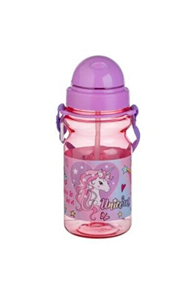 OEM Бутилка за вода Lila Unicorn 350 мл с изскачащ ефект