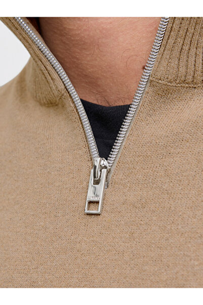 REBEL By Styli JREBCALLUM Flat Knit Half-Zip Sweater