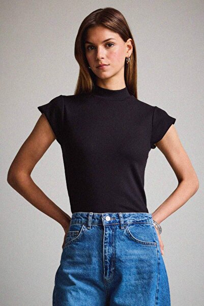 DeFacto Turtleneck Short Sleeve T-Shirt G3332Ax25Wn