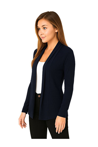 PAUSE By Styli Women Navy Open-Front Solid Shrug